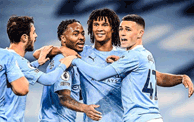 英超-曼城1-0小胜阿森纳 斯特林破门萨卡失良机