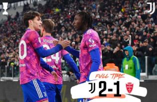 意杯-尤文2-1战胜蒙扎晋级 小基耶萨复出首球致胜基恩破门