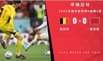 半场-比利时0-0暂平摩洛哥 库尔图瓦门前绣花活