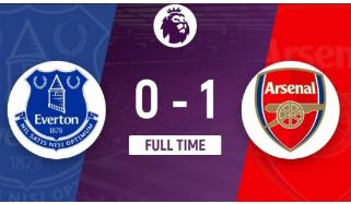 英超-阿森纳1-0小胜埃弗顿5轮4胜1平升第四 特罗萨德制胜马丁内利伤退