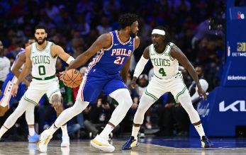NBA-恩比德27+10双探花低迷 马克西25分 76人106-103胜凯尔特人