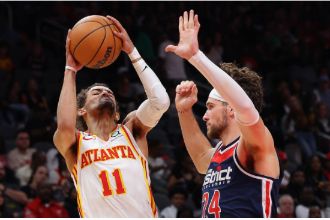 特雷-杨25+16 科林斯23分 加福德25+10 老鹰134-116轻取奇才