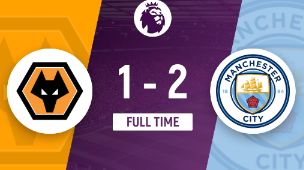 英超-曼城2-1逆转狼队暂登顶 斯通斯补时绝杀