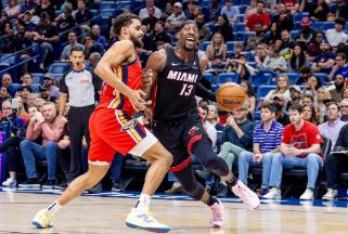 热火153-104狂胜鹈鹕 阿德巴约23+12 凯恩26分 希罗22分