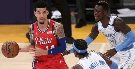 NBA-4连败!湖人不敌76人 丹尼-格林领戒指狂飙8记三分