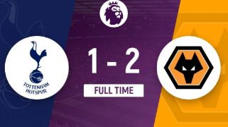 英超-狼队2-1战胜热刺 热刺跌至第五＆落后前四2分库卢破门难救主