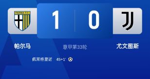 意甲-尤文0-1帕尔马 尤文全场仅2射正 弗拉霍维奇伤退