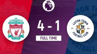 英超-利物浦4-1卢顿先赛4分领跑 迪亚斯加克波破门