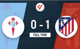 西甲-马竞1-0塞尔塔 阿尔瓦雷斯90分钟绝杀奥布拉克神扑