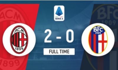意甲-吉鲁侧钩破门莱奥传射CDK助攻 AC米兰2-0完胜博洛尼亚