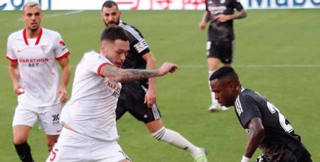 西甲-皇马1-0小胜塞维利亚 门将黄油手送大礼门迪造乌龙