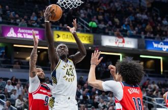 步行者104-98险胜奇才 西亚卡姆24+10 萨尔两双 哈里伯顿22分