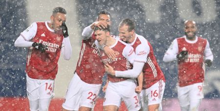 英超-阿森纳4-0西布朗维奇豪取3连胜 蒂尔尼传射拉卡泽特双响