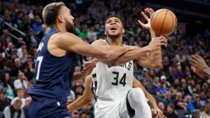 NBA-字母哥三双霍勒迪29+8 雄鹿115-102森林狼获八连胜