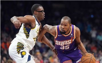 NBA-杜兰特狂轰40+9布克手感冰冷 太阳117-110胜步行者夺5连胜