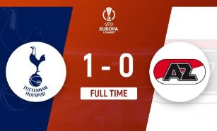 欧联杯-热刺1-0阿尔克马尔 理查利森点射制胜