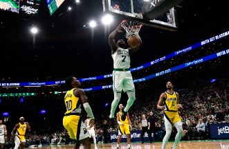 步行者123-114复仇凯尔特人 哈里伯顿31+7 布朗空砍31分