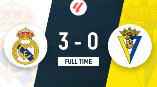 西甲-皇马3-0战胜加的斯继续领跑 迪亚斯世界波贝林厄姆破门