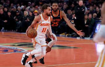 NBA杯赛老鹰108-100淘汰尼克斯 特雷-杨22+11 唐斯19+19