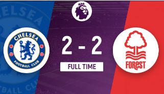 英超-切尔西2-2战平诺丁汉森林 斯特林、阿沃尼伊联袂双响