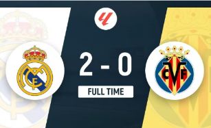 西甲-皇马2-0黄潜，巴尔韦德、维尼修斯建功