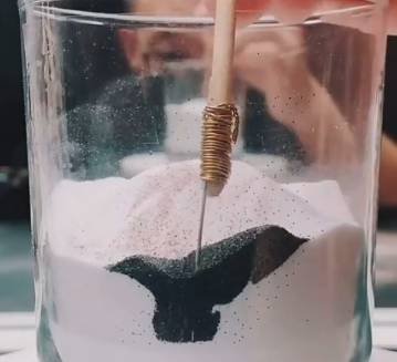 人家的球迷！开拓者球迷制作沙画队标